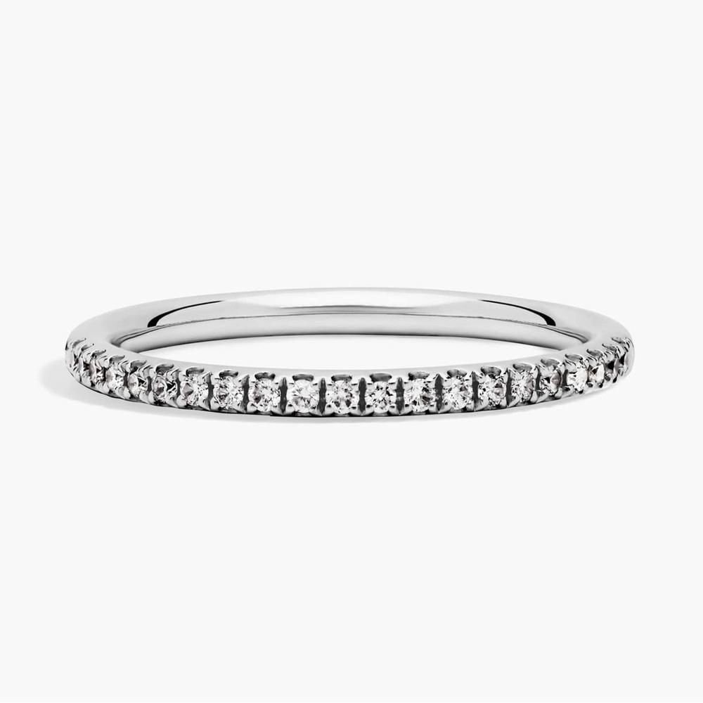 Riviera Pavé Diamond Ring in 14K White Gold (1/2 ct tw)